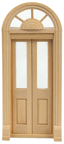Dollhouse Miniature 1/2" Scale: Palladian Double Entry Door